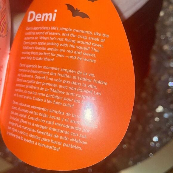 NWT Squishmallows Demi the Vampire Owl Halloween Treat candy soft plush Pail - Picture 5 of 12